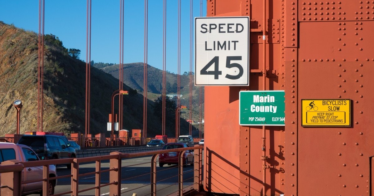 45 Speed Limit Golden Gate Bridge